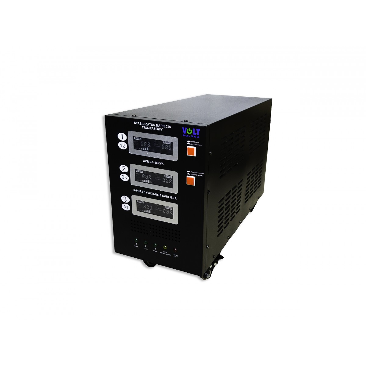 Stabilizator de tensiune trifazic cu servomotor, 10KVA, 7kW, PRO, VOLT