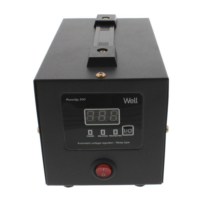 Stabilizator de tensiune monofazic cu releu, 0.5KVA, 300W, WELL, Power