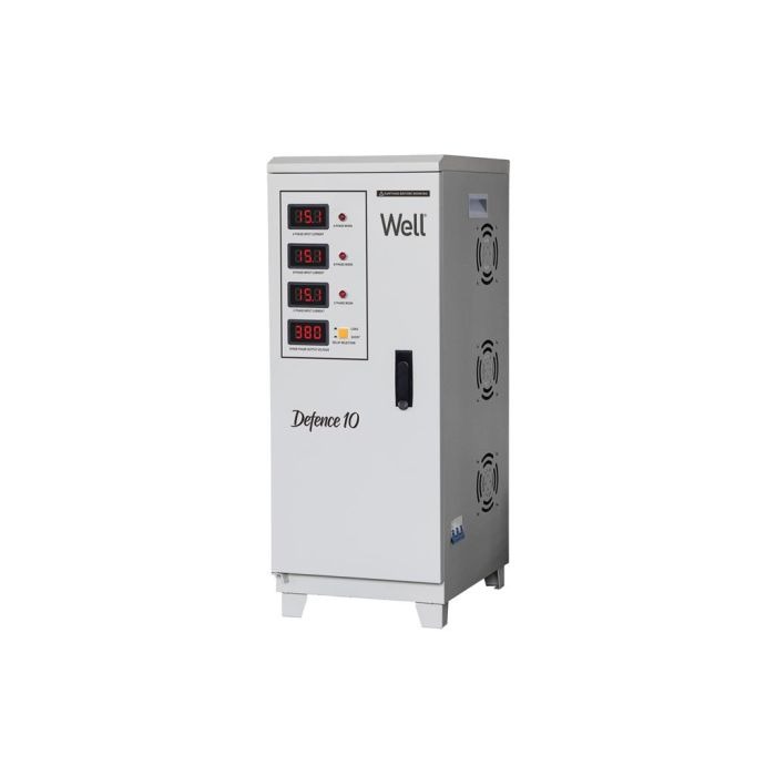 Stabilizator de tensiune trifazic cu servomotor, 10KVA, 8KW, WELL, DFC