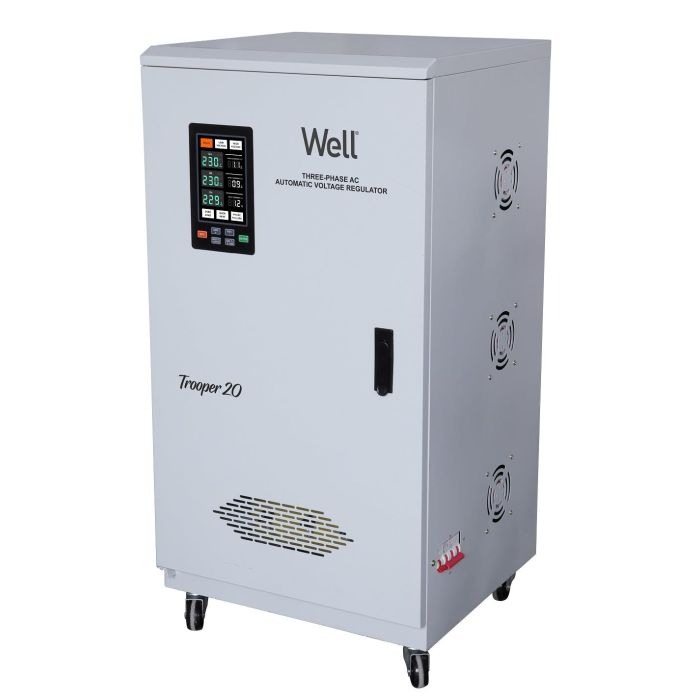 Stabilizator de tensiune trifazic cu servomotor, 20KVA, 16KW, WELL, Troper