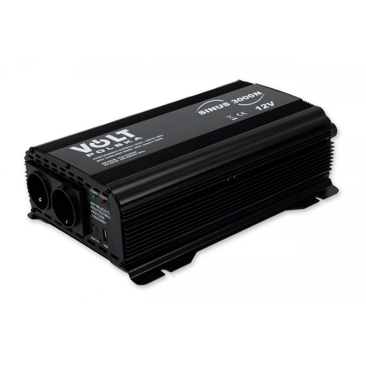 Convertizor de tensiune electronic 12V, SINUS, 1500W, 3000VA, VOLT