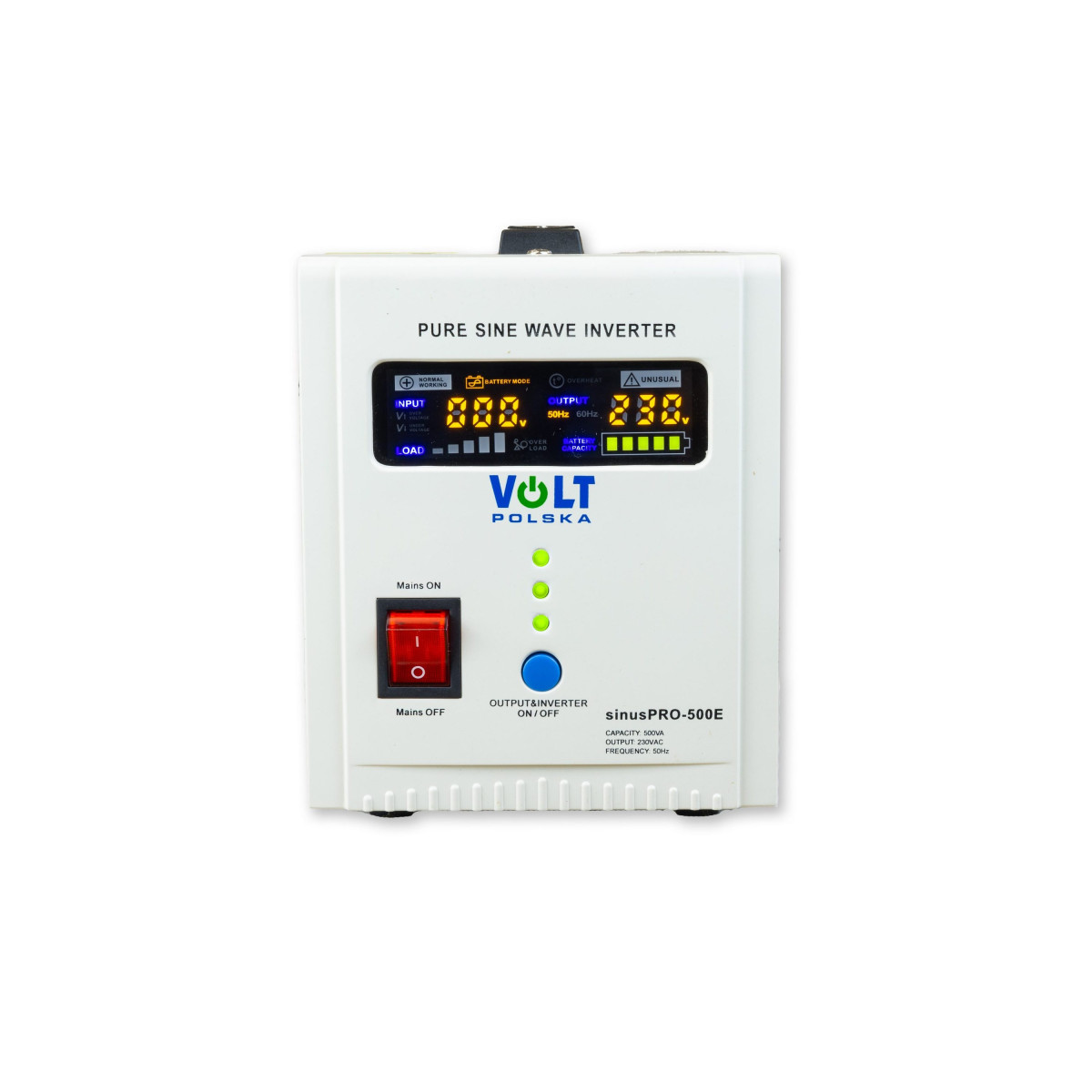 UPS monofazic, 2 prize Schuko, 0.5KVA, 300W, VOLT, sinusPRO