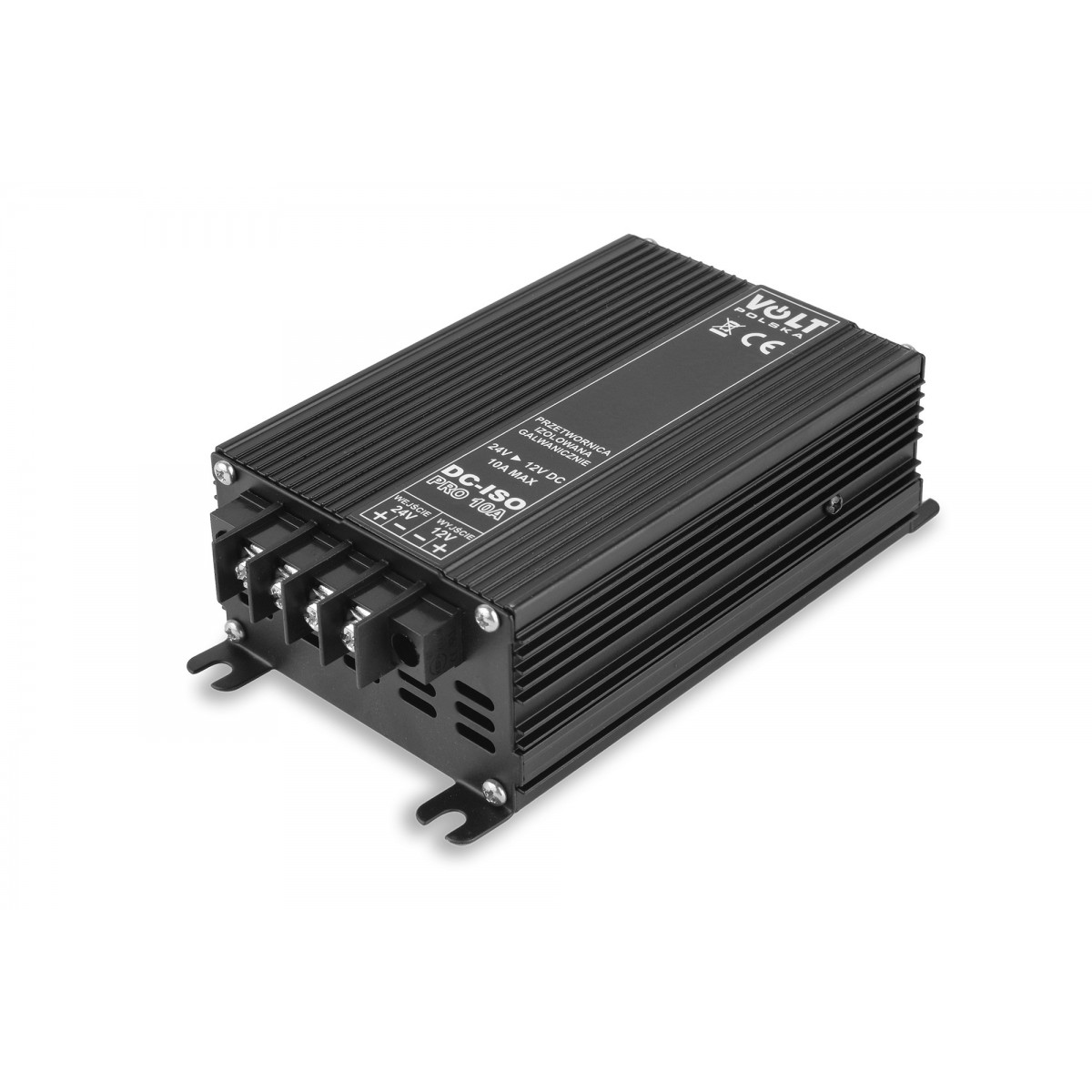 Convertizor de tensiune 24VDC-12VDC, step-down, 10A, fără interferențe + izolat, VOLT