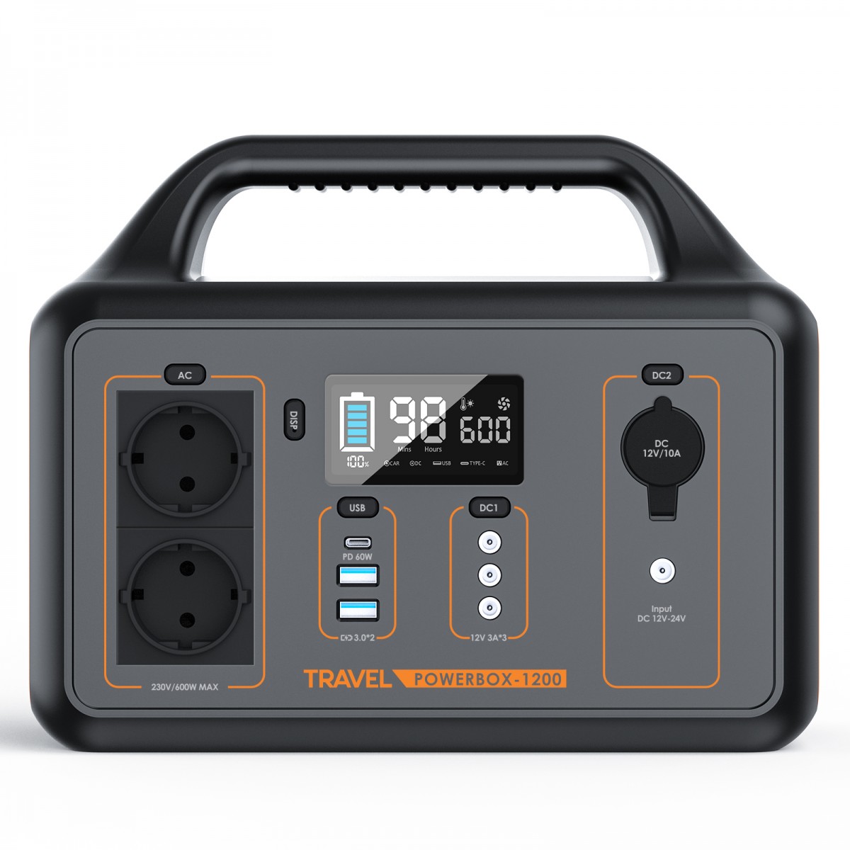Acumulator portabil de energie, 600W, VOLT, TRAVEL POWERBOX OPTI 1200