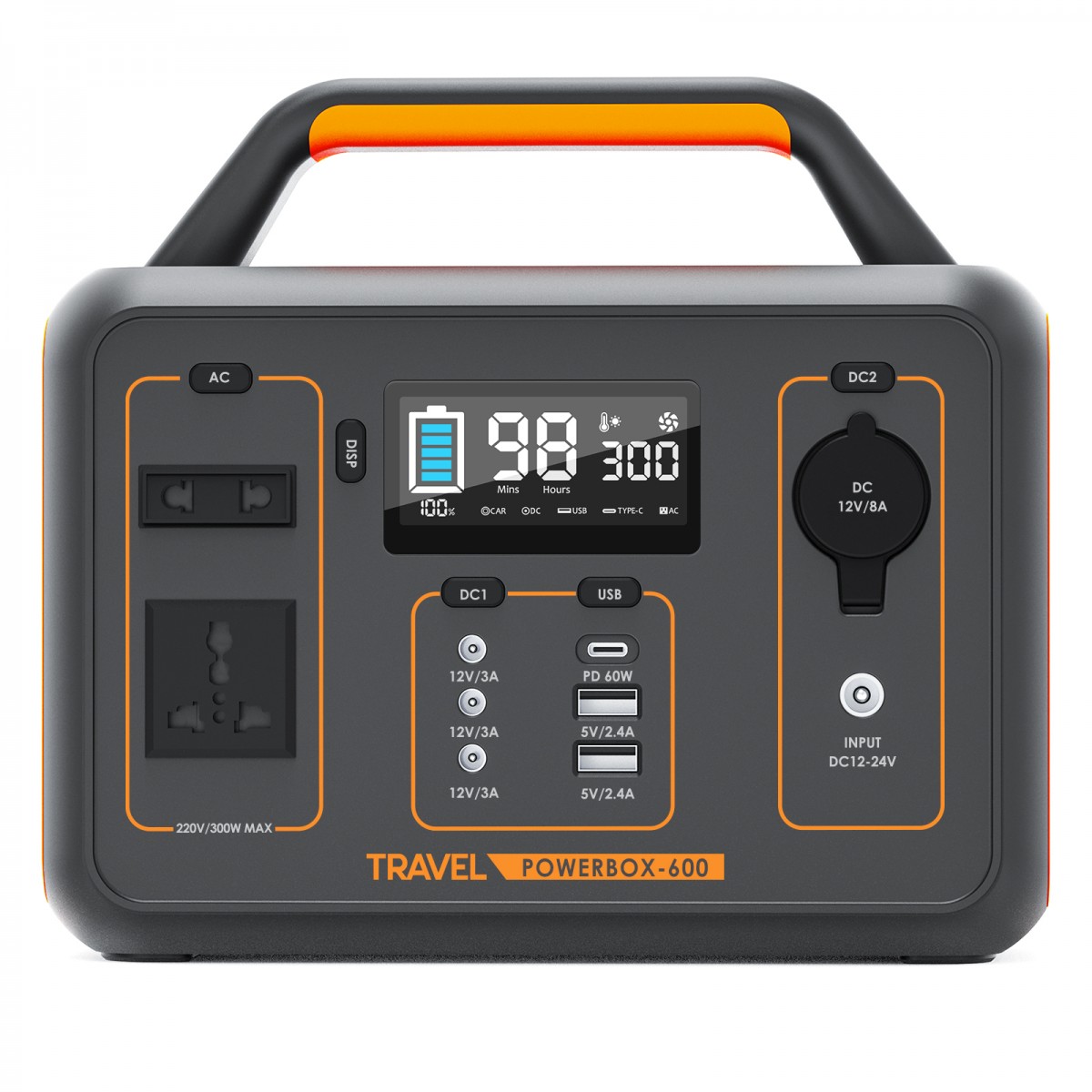 Acumulator portabil de energie, 300W, VOLT, TRAVEL POWERBOX 600