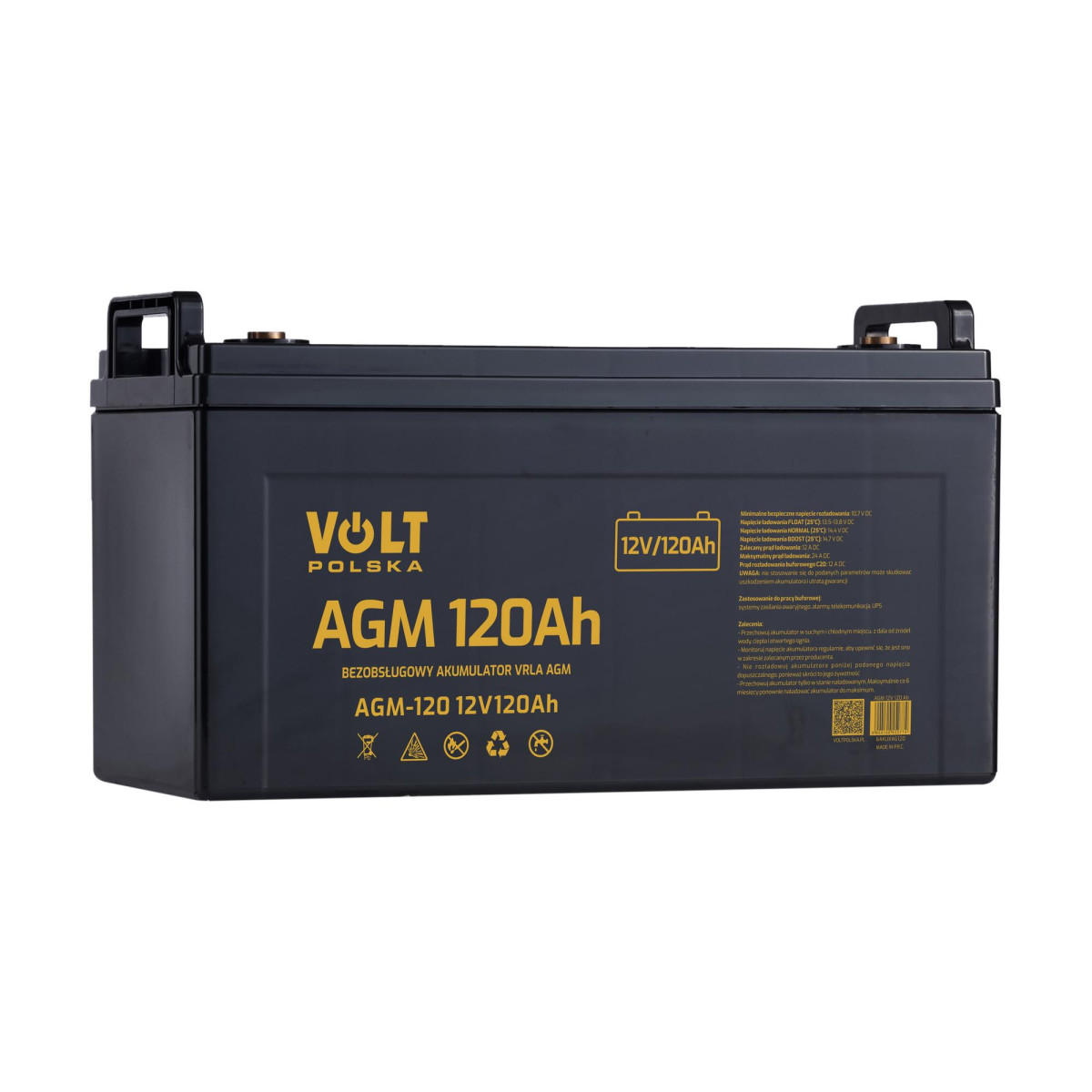 Acumulator 12V, AGM, VRLA, 120Ah, VOLT