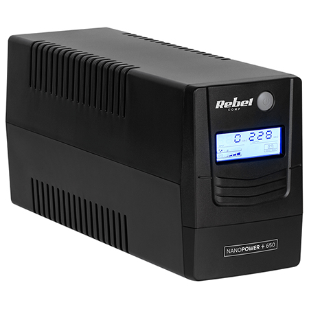 UPS pentru centrale termice, 2 prize Schuko, offline, 0.65KVA, 360W, NanoPower Plus, Rebel