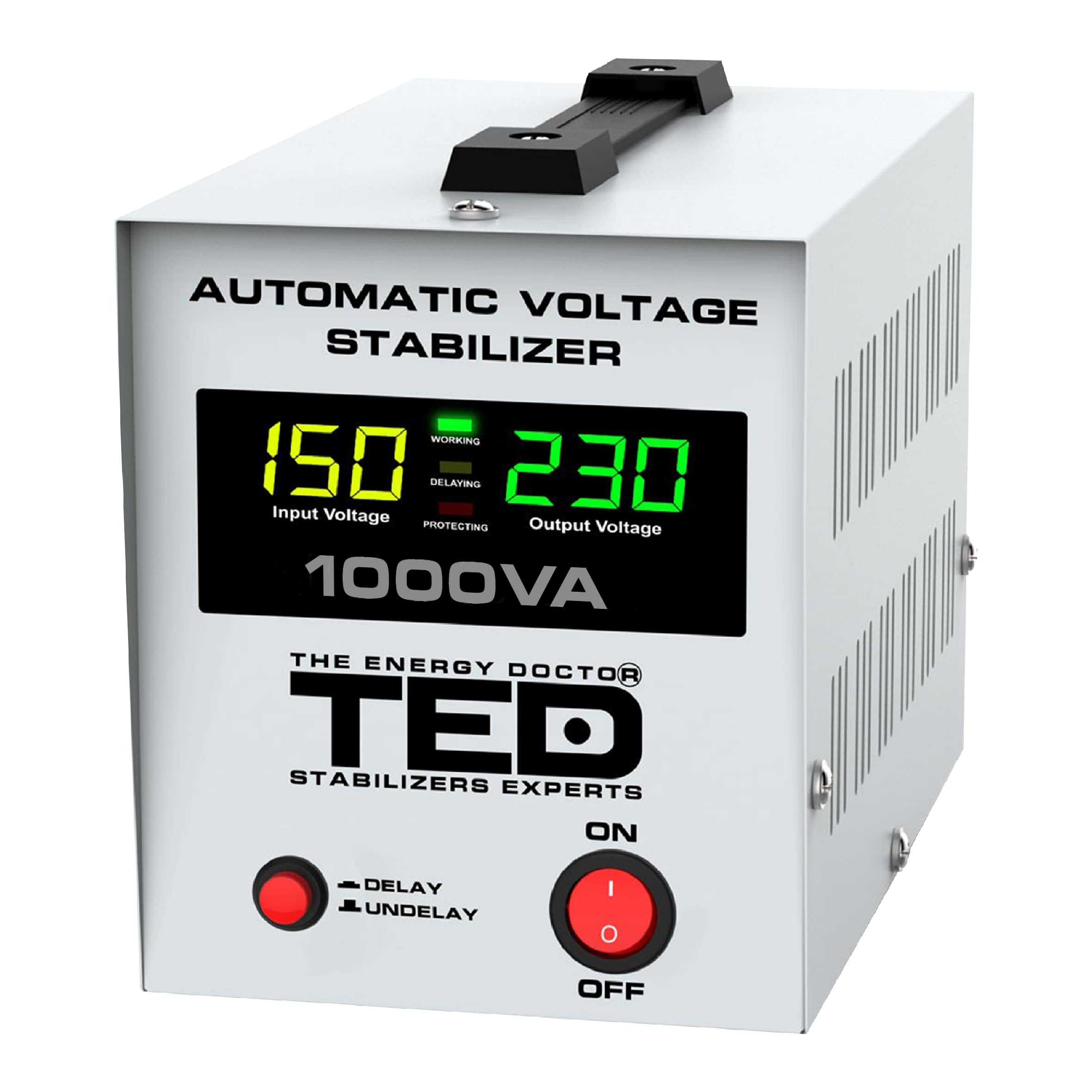 Stabilizator de tensiune monofazic cu releu, 1.0KVA, 600W, TED, Guard