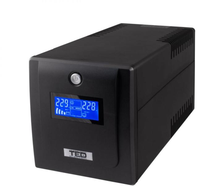 UPS monofazic, 4 prize Schuko, 1.6KVA, 900W, TED, Line interactiv
