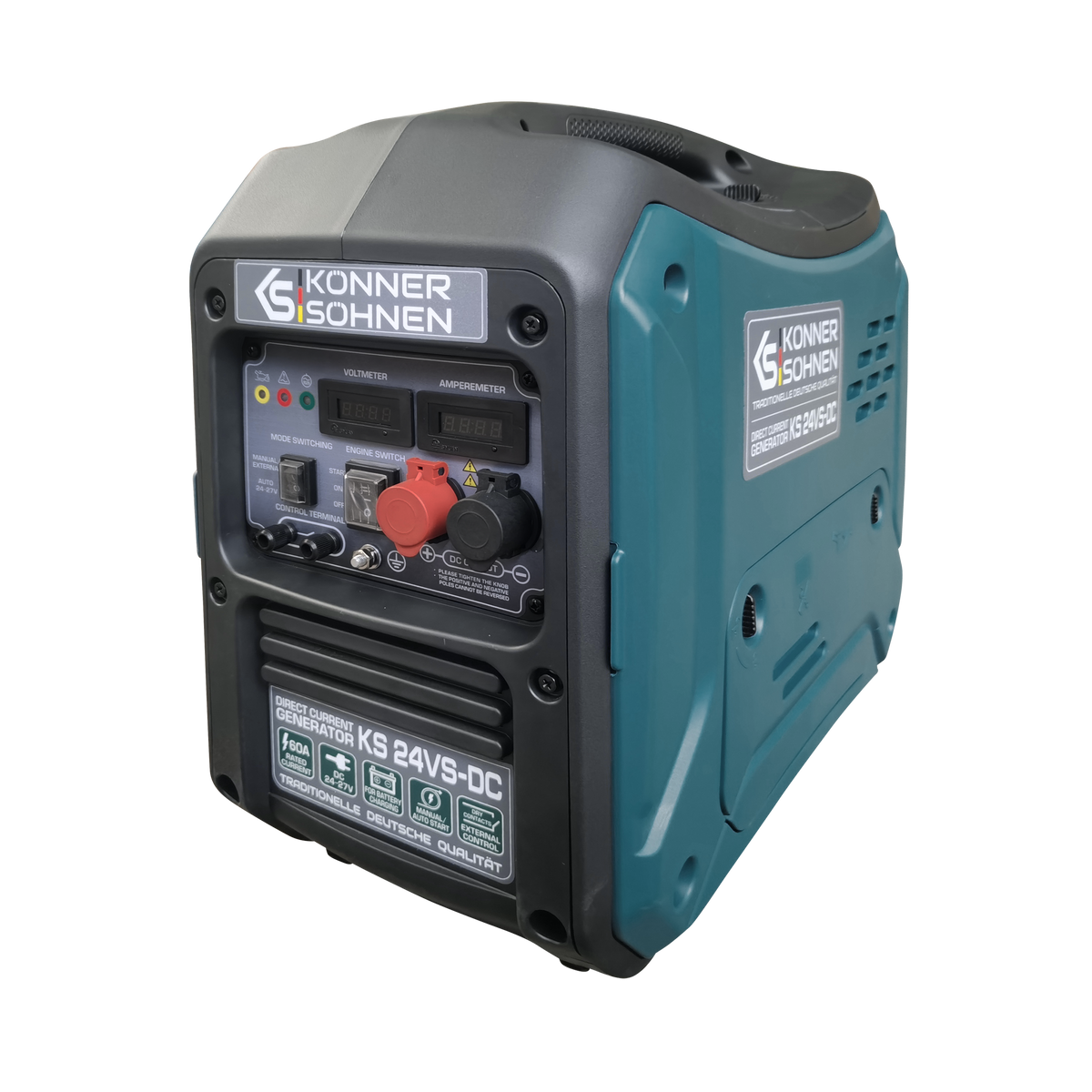 Generator de curent continuu, 24-27V, 1.6KW, 60A, benzina, Könner&Söhnen