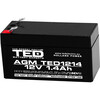 Acumulator 12V, AGM, VRLA, F1 / T1, 1.4A, TED1214