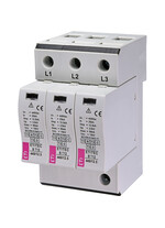 Descarcator la supratensiune ETI, 3+0, debrosabil fara semnalizare, 3P, tip B+C, 440VAC, TN-C, 002440323