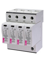 Descarcator la supratensiune ETI, 4+0, debrosabil fara semnalizare, 4P, tip B+C, 440VAC, TN-S+IT, 002440327