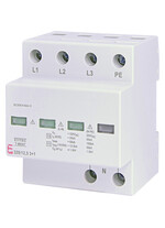 Descarcator la supratensiune ETI, 3+1, compact fara semnalizare, 4P, tip B+C, 320VAC, TN-S+TT, 002440384