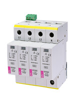Descarcator la supratensiune ETI, 4+0, debrosabil cu semnalizare, 4P, tip C, 275VAC, 002440396
