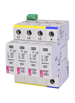 Descarcator la supratensiune ETI, 3+1, debrosabil cu semnalizare, 4P, tip C, 275VAC, 002440404