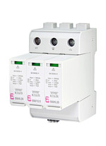 Descarcator la supratensiune ETI, 2+1, debrosabil cu semnalizare, 3P, tip B+C, 1100VDC, 002440512