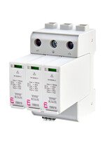 Descarcator la supratensiune ETI, 2+1, debrosabil cu semnalizare, 3P, tip B+C, 1500VDC, 002440514