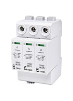 Descarcator la supratensiune ETI, 2+1, debrosabil cu semnalizare, 3P, tip C, 1100VDC, 002440624