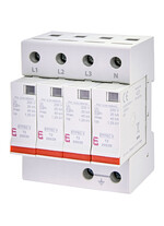 Descarcator la supratensiune ETI, 4+0, debrosabil cu semnalizare, 4P, tip C, 255VAC, TNC-S, 002442962