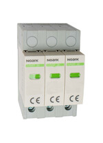 Descarcator la supratensiune Noark, 2+1, debrosabil cu semnalizare, 3P, tip C, 1200VDC, 112895