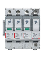Descarcator la supratensiune Legrand, 3+1, debrosabil fara semnalizare, 3P+N, tip C, 320V, 412247