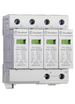Descarcator la supratensiune Finder, 4+0, debrosabil cu semnalizare, 4P, tip B+C, 275VAC, 7P.15.8.275.1012