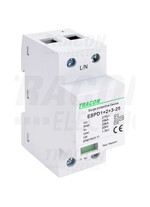 Descarcator la supratensiune Tracon, 1+0, compact cu semnalizare, 1P, tip B+C+D, 275VAC, ESPD1+2+3-25-1P