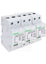 Descarcator la supratensiune Tracon, 2+1, compact cu semnalizare, 3P, tip B+C+D, 275VAC, ESPD1+2+3-25-3P