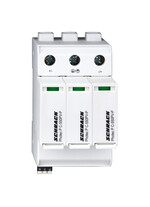 Descarcator la supratensiune Schrack, 3+0, cu contact auxiliar, debrosabil cu semnalizare, 3P, tip C, fotovoltaic, 1100VDC, IS01121101