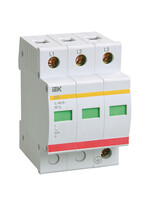 Descarcator la supratensiune iEK, 2+1, compact cu semnalizare, 3P, tip C, 400V, MOP20-3-C