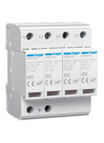 Descarcator la supratensiune Hager, TN-S+TT, 4P, tip C, 275VAC, SPB415D