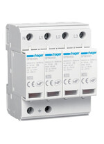 Descarcator la supratensiune Hager, TN-S+TT, 4P, tip C, 275VAC, SPB440D