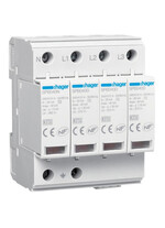 Descarcator la supratensiune Hager, TN-S+TT, contact semnalizare, 4P, tip C, 275VAC, SPB440R