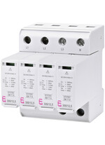 Descarcator la supratensiune ETI, 4+0, debrosabil cu semnalizare, 4P, tip , 300VAC, TN-S, 002440535