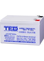 Acumulator 12V, AGM, VRLA, High Rate, F2 / T2, 17.05A, TED1271