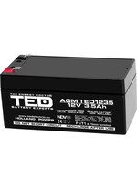 Acumulator 12V, AGM, VRLA, F1 / T1, 3.5A, TED1235