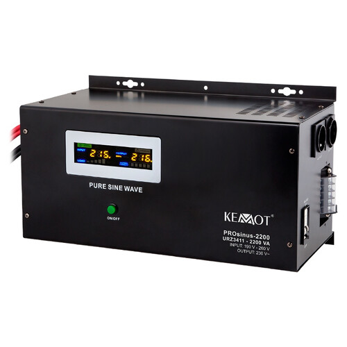 UPS pentru centrale termice, 2 prize Schuko, 2.2KVA, 1600W, sinusoidala pura, Kemot