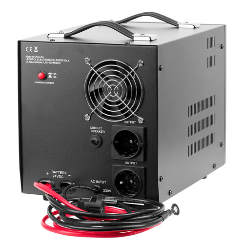 UPS pentru centrale termice, 2 prize Schuko, 24V, 2KVA, 1400W, sinusoidala pura, Kemot