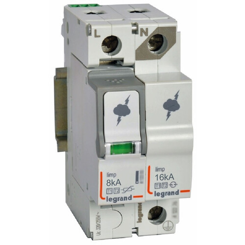 Descarcator la supratensiune Legrand, 1+1, debrosabil fara semnalizare, 1P+N, tip B+C, 320V, 412256