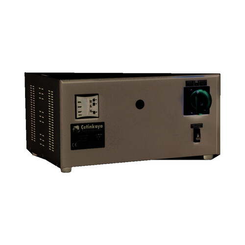 Stabilizator de tensiune monofazic cu servomotor, controlat de microprocesor, 3.5KVA, cu înfășurare de cupru, 2800W, Cetinkaya